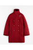 Fay coat in boucle red